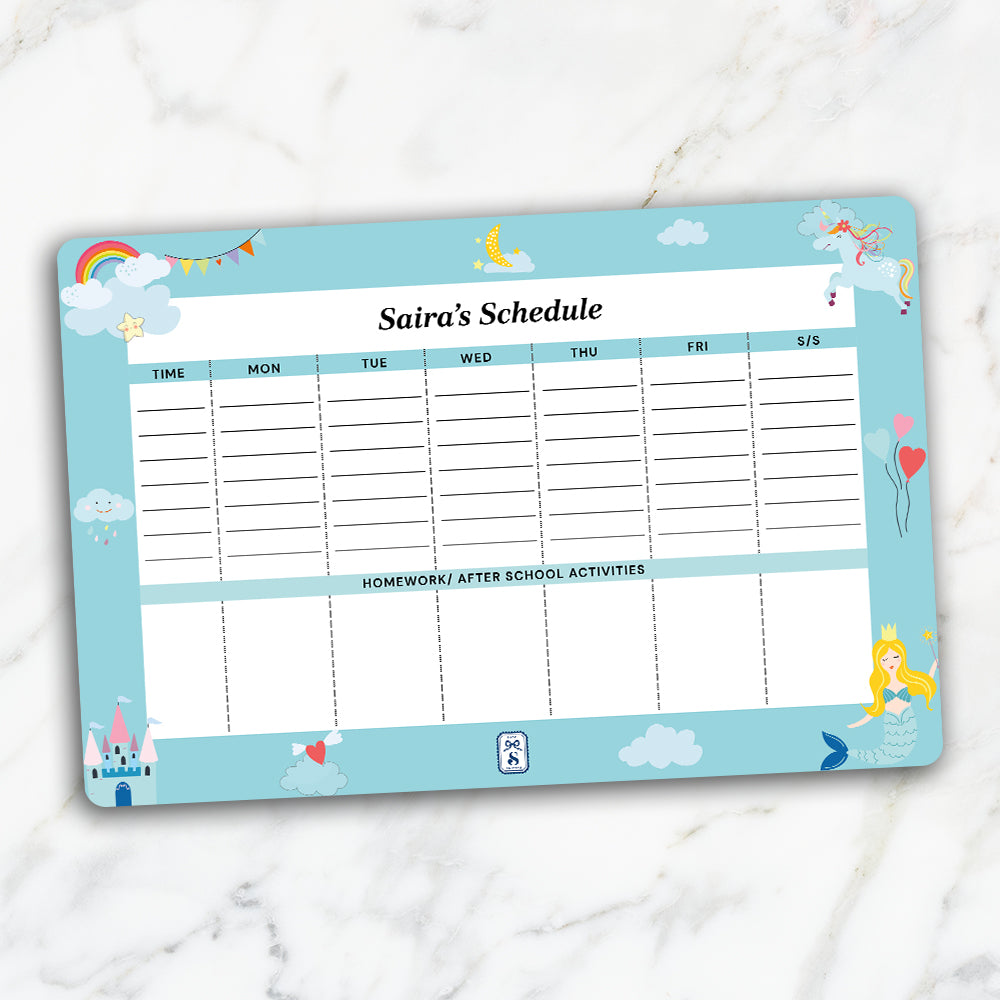 Princess Kids Schedule Planner