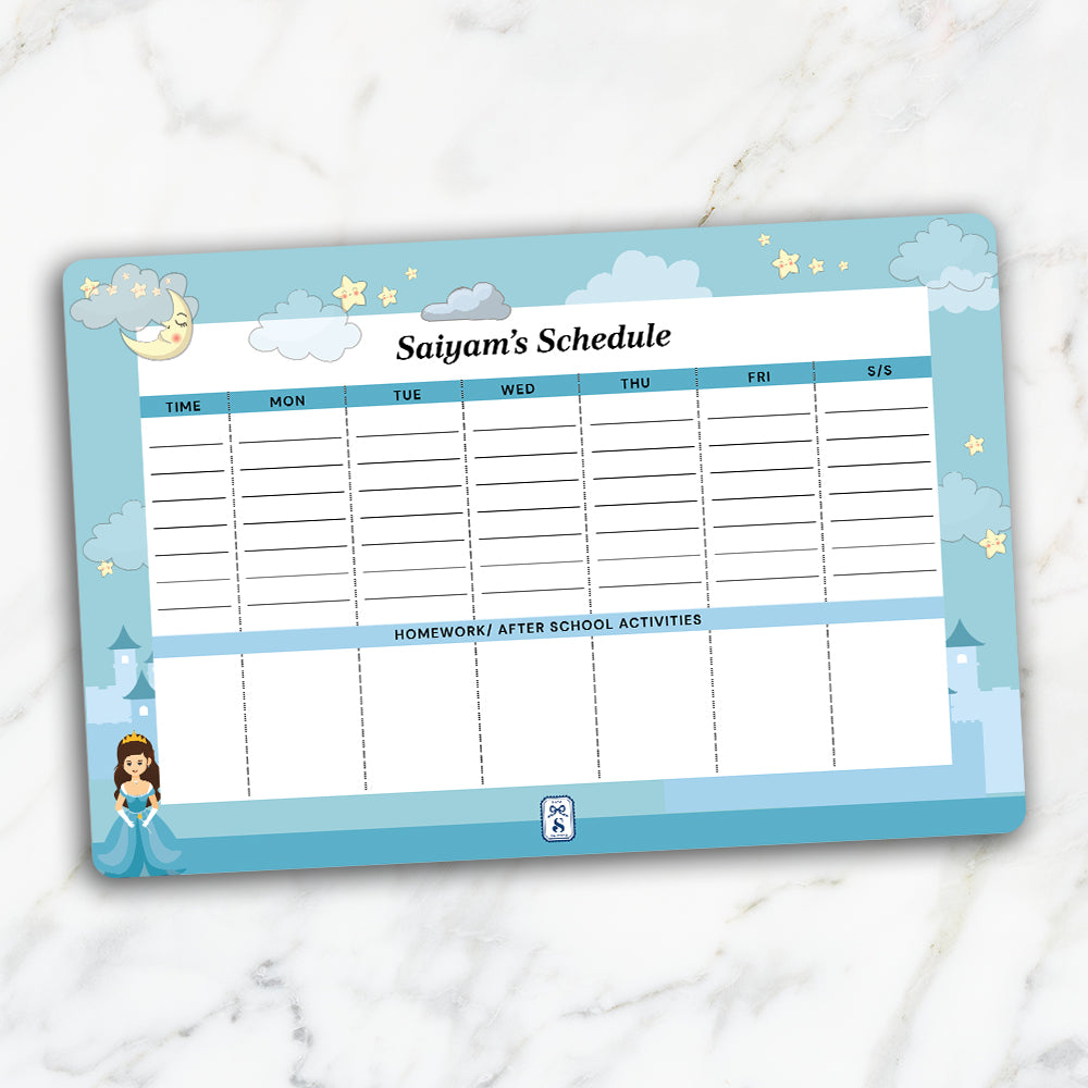 Princess Kids Schedule Planner