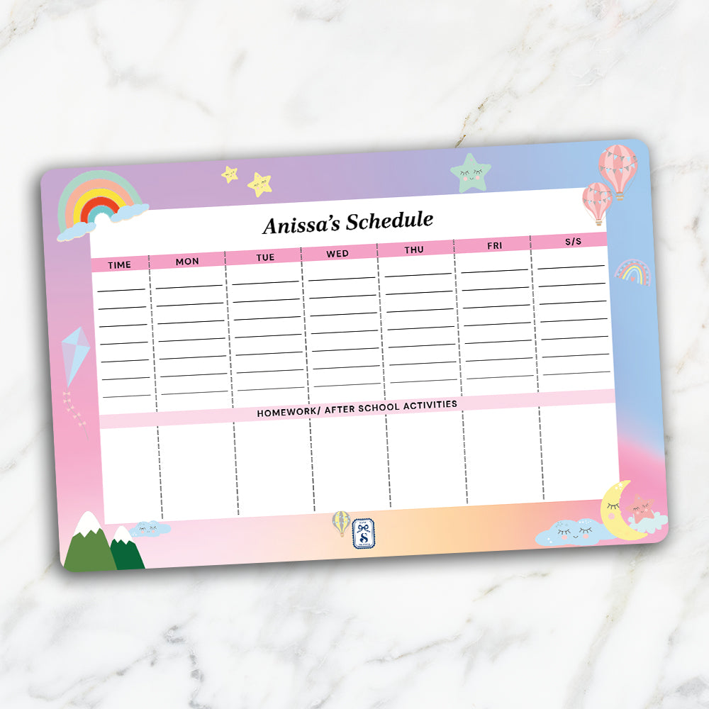 Rainbow Magic Kids Schedule Planner