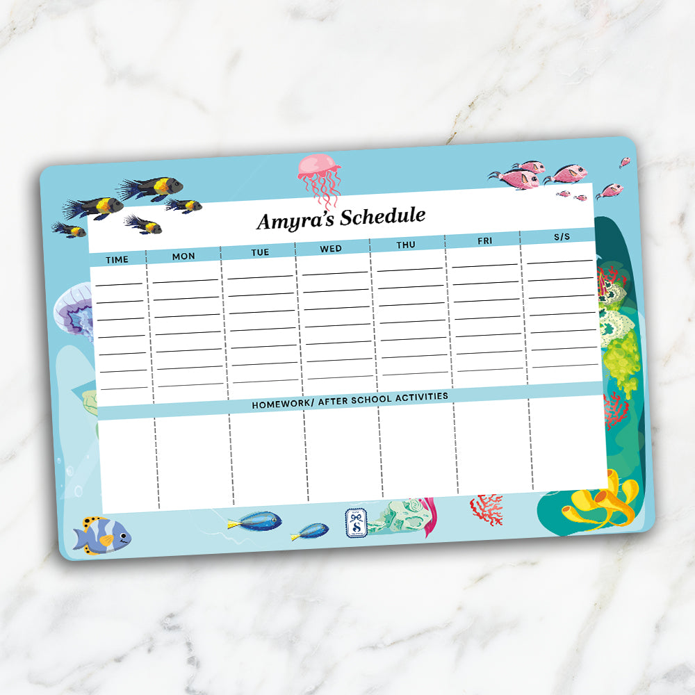 Ocean Bed Kids Schedule Planner