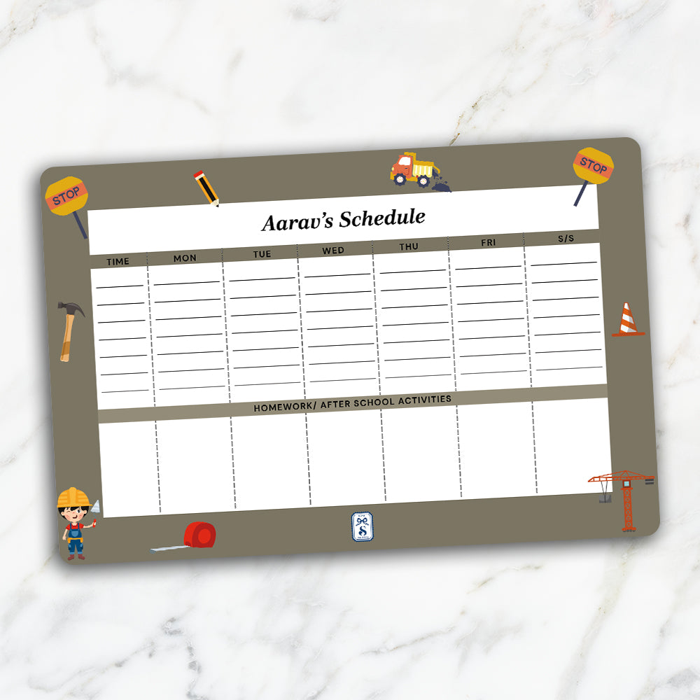 Little Builder Kids Schedule Planner