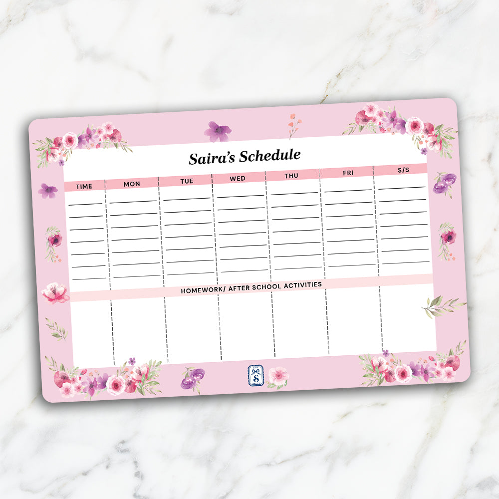 Floral Fiesta Kids Schedule Planner