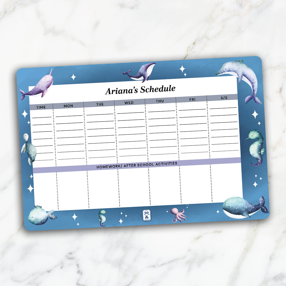 Midnight Ocean Kids Schedule Planner