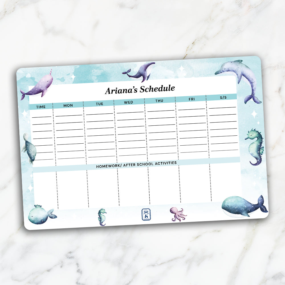 Midnight Ocean Kids Schedule Planner