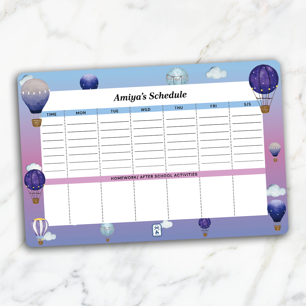 Night Flight Kids Schedule Planner