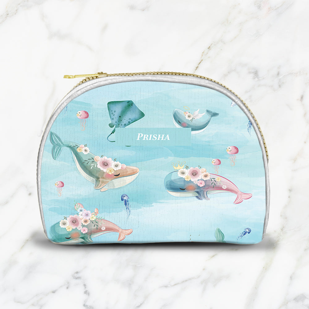 Floral Whales Kids Pouch