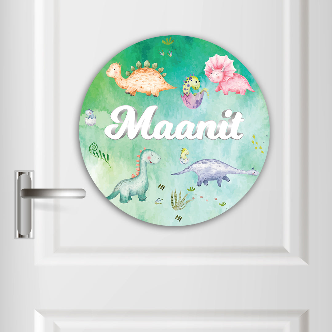 Dinoland Name Plate (Round)