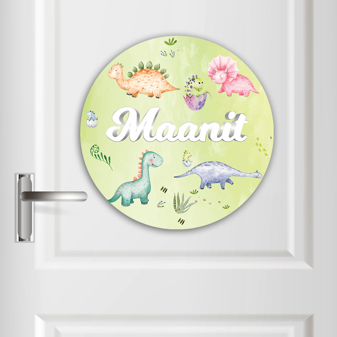 Dinoland Name Plate (Round)