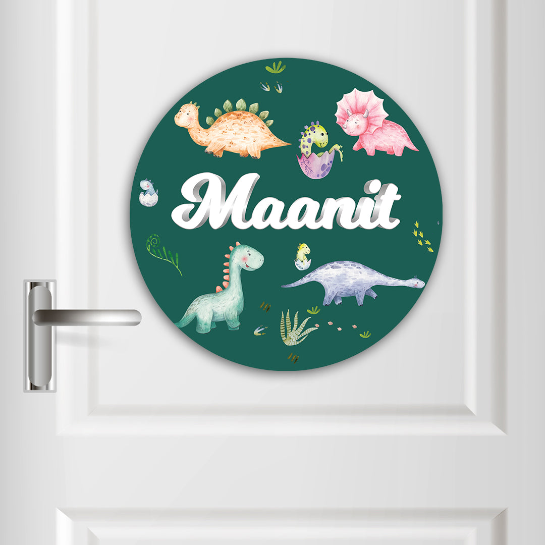 Dinoland Name Plate (Round)