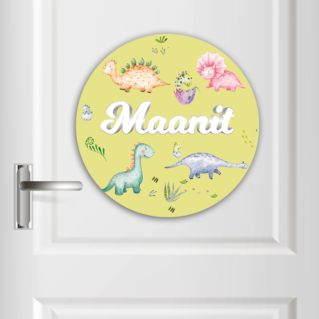 Dinoland Name Plate (Round)