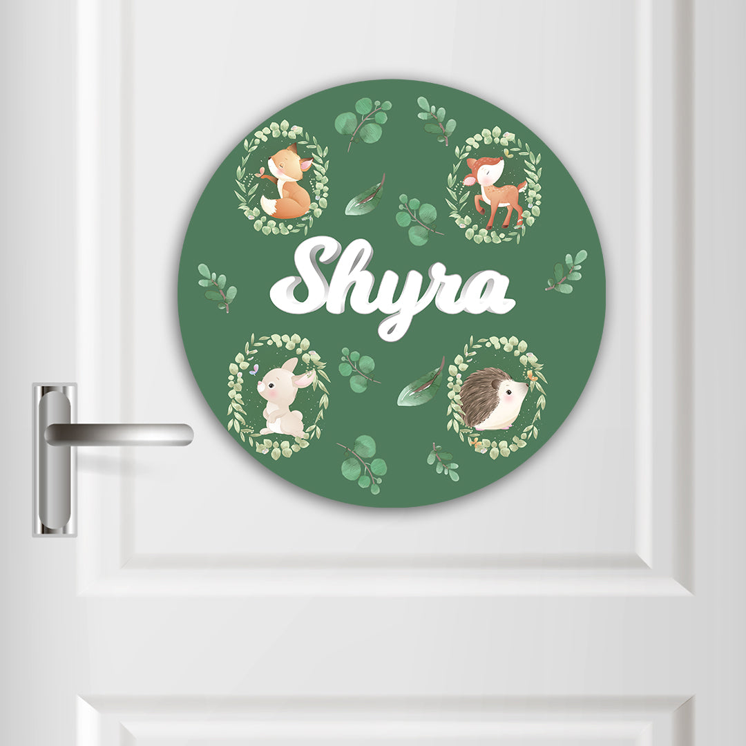 Woodland Wonders Name Plate (Round)