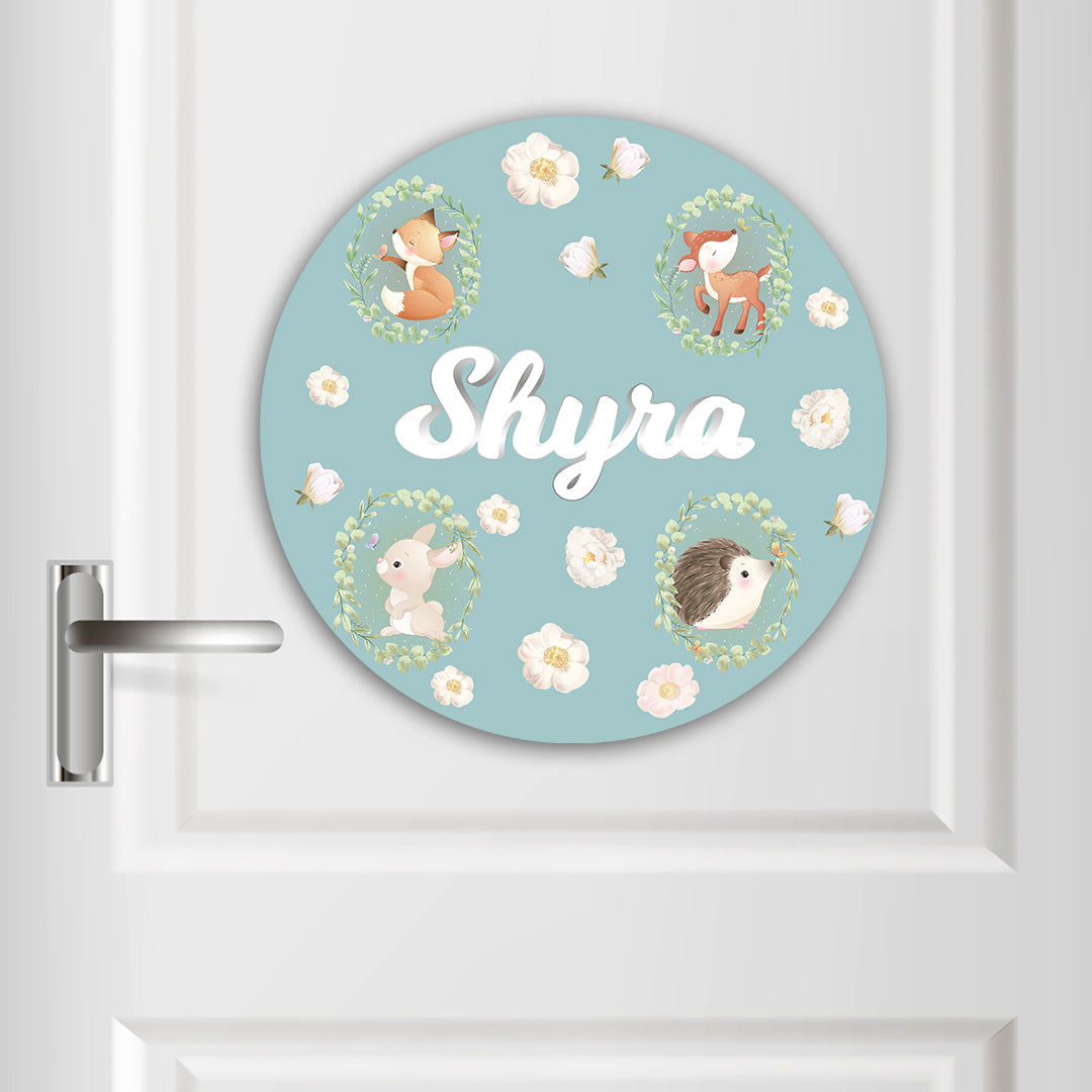 Woodland Wonders Name Plate (Round)