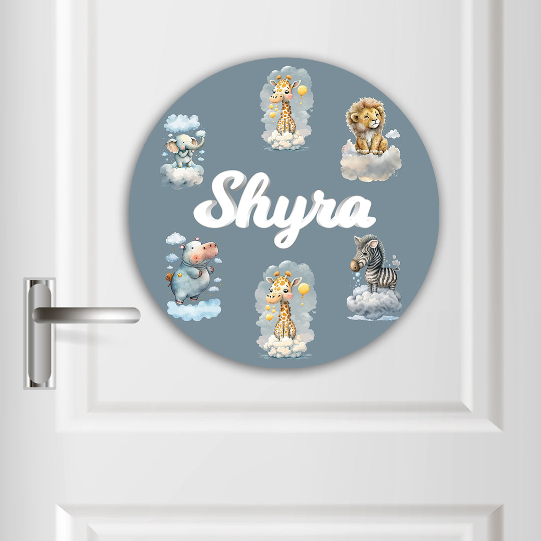 Lofty Animals Name Plate (Round)