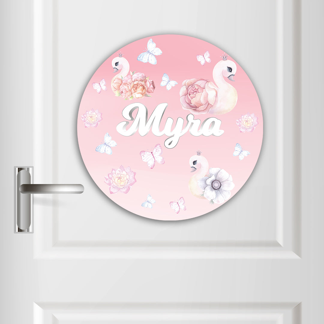 Swan Lake Garden Name Plate (Round)