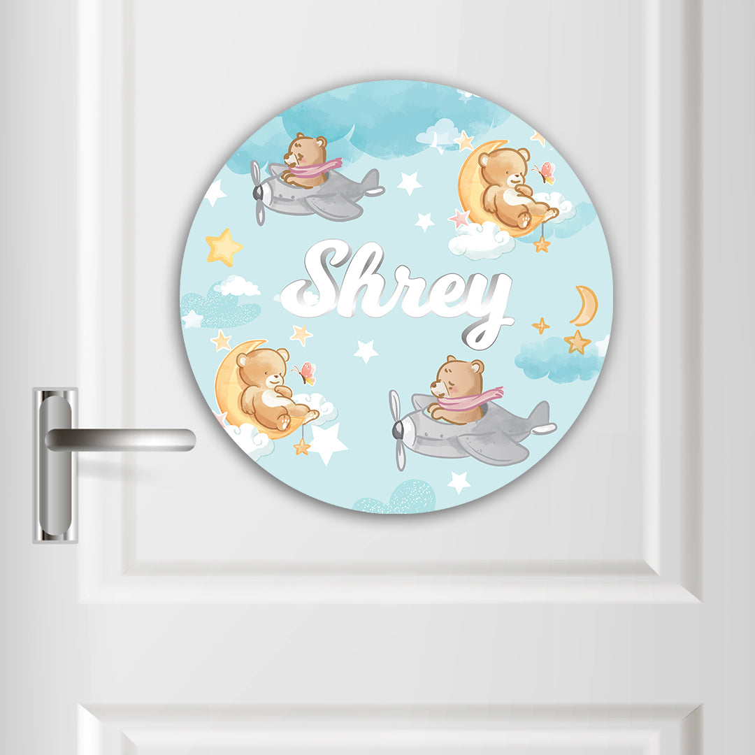 Lil Forest Friends Name Plate (Round)