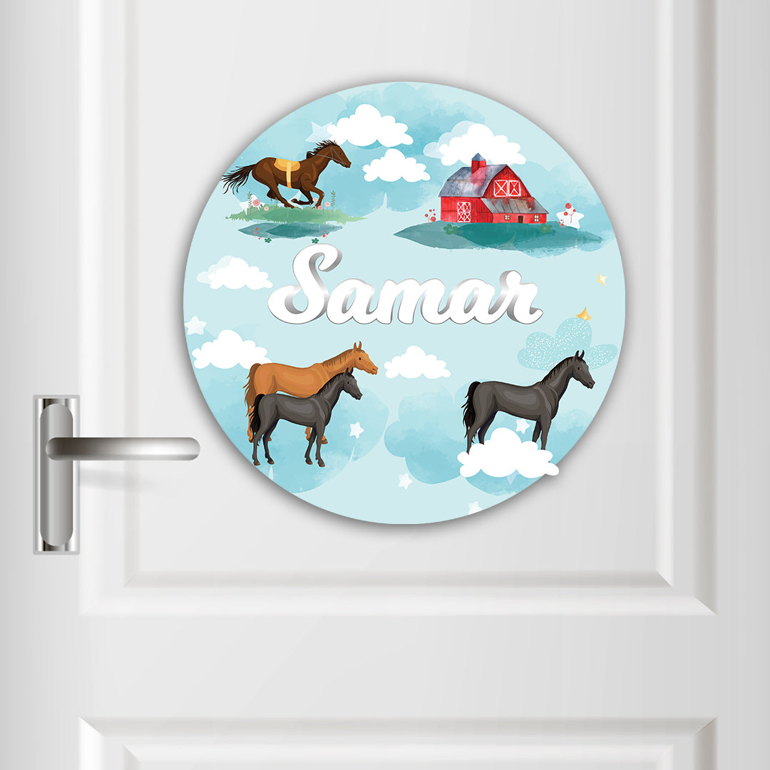 Lil Forest Friends Name Plate (Round)