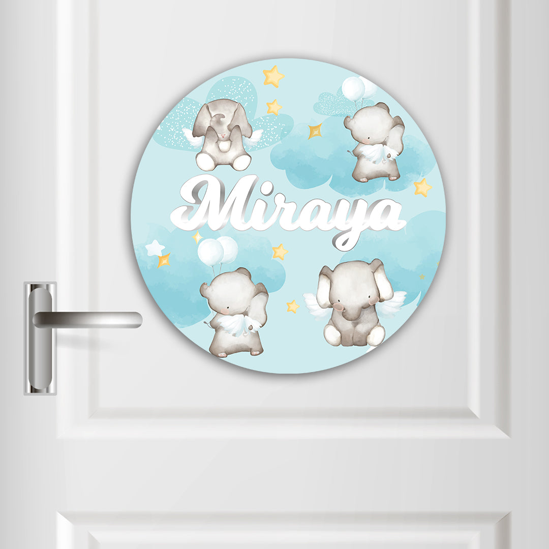 Lil Forest Friends Name Plate (Round)