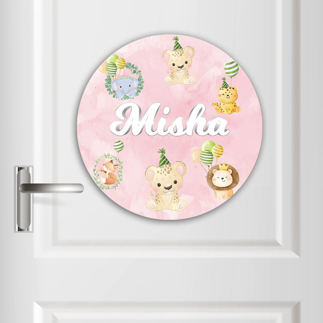 Safari Soiree Name Plate (Round)