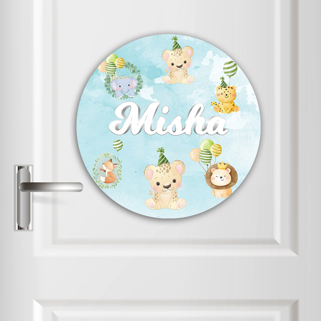 Safari Soiree Name Plate (Round)