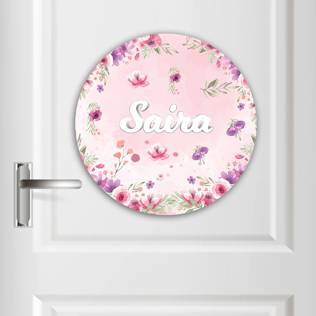 Floral Fiesta Name Plate (Round)