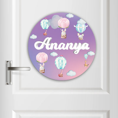 Happy Ballooners Name Plate (Round)