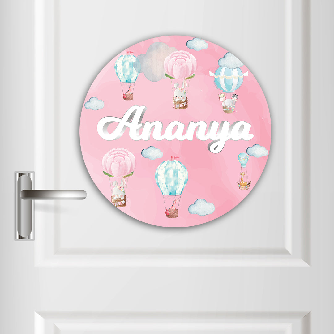 Happy Ballooners Name Plate (Round)