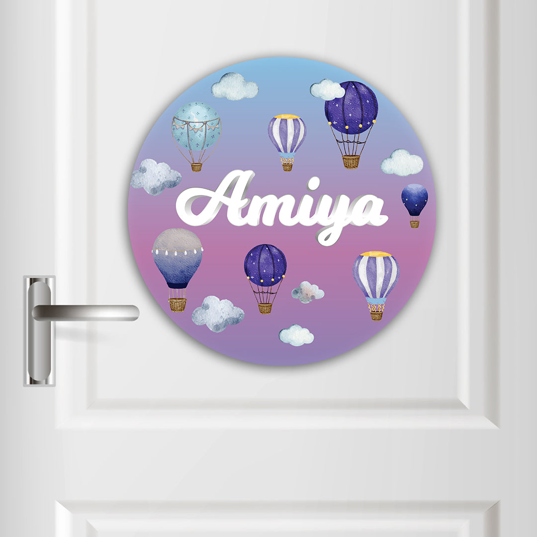 Night Flight Name Plate (Round)