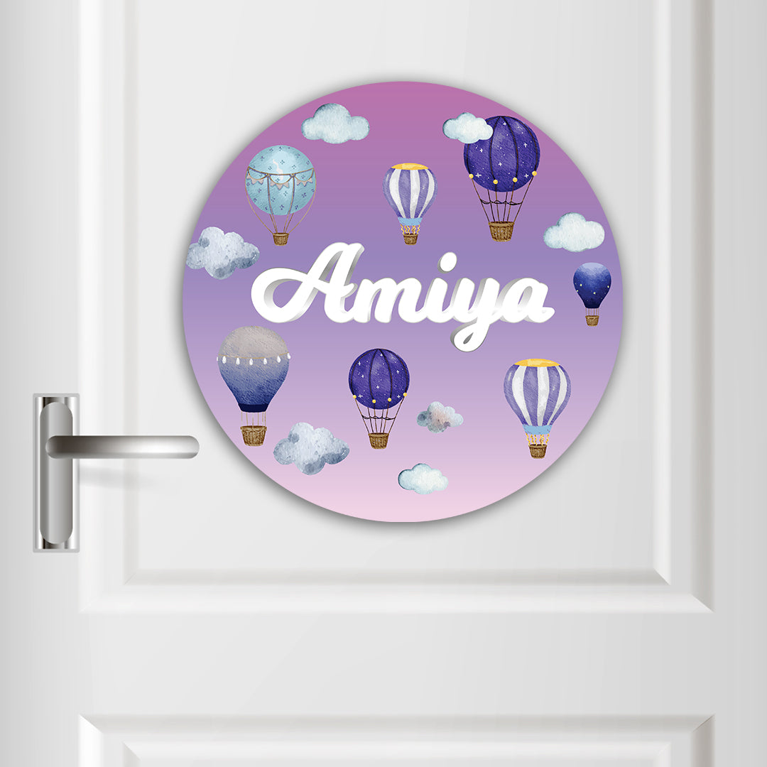 Night Flight Name Plate (Round)