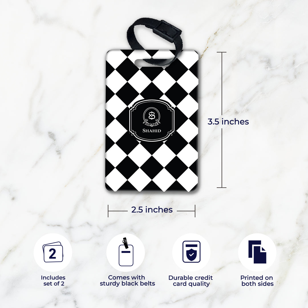 Checkered Bag Tag