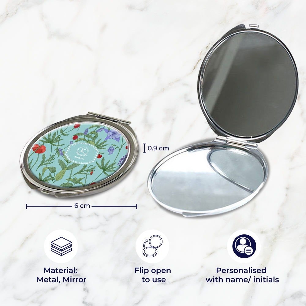 Scarlet Bloom Compact Mirror