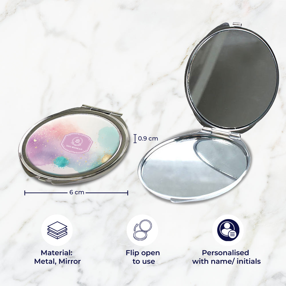 Gilded Strokes Compact Mirror