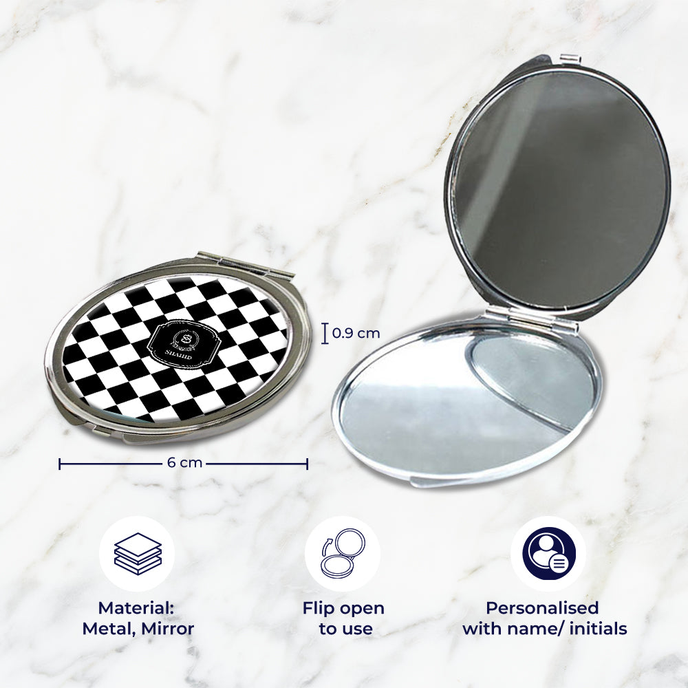 Checkered Compact Mirror