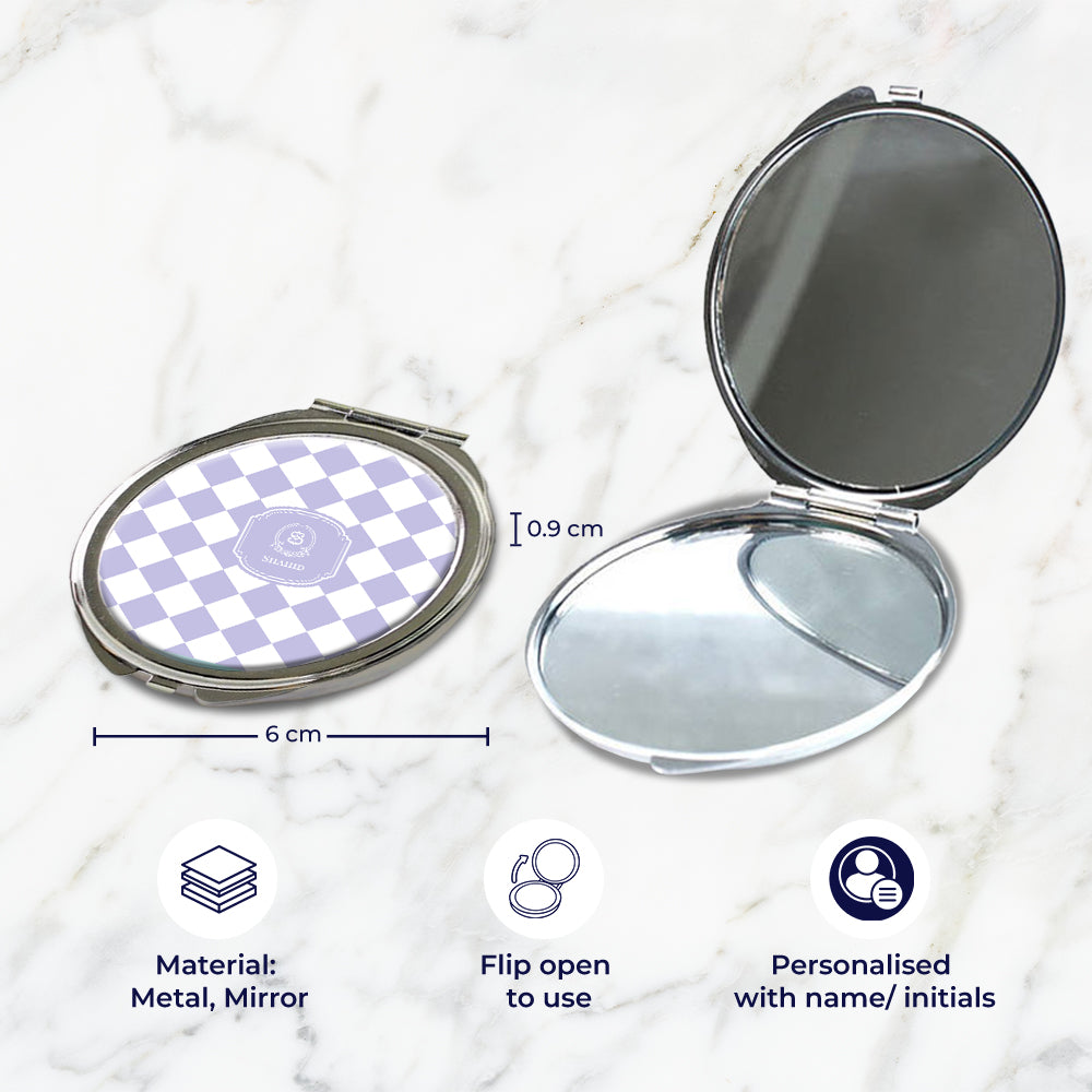 Checkered Compact Mirror