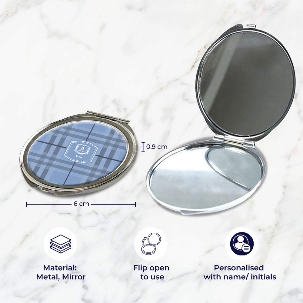 Plaid Compact Mirror