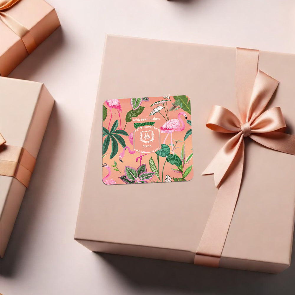 Flamingo Foliage Gift Sticker