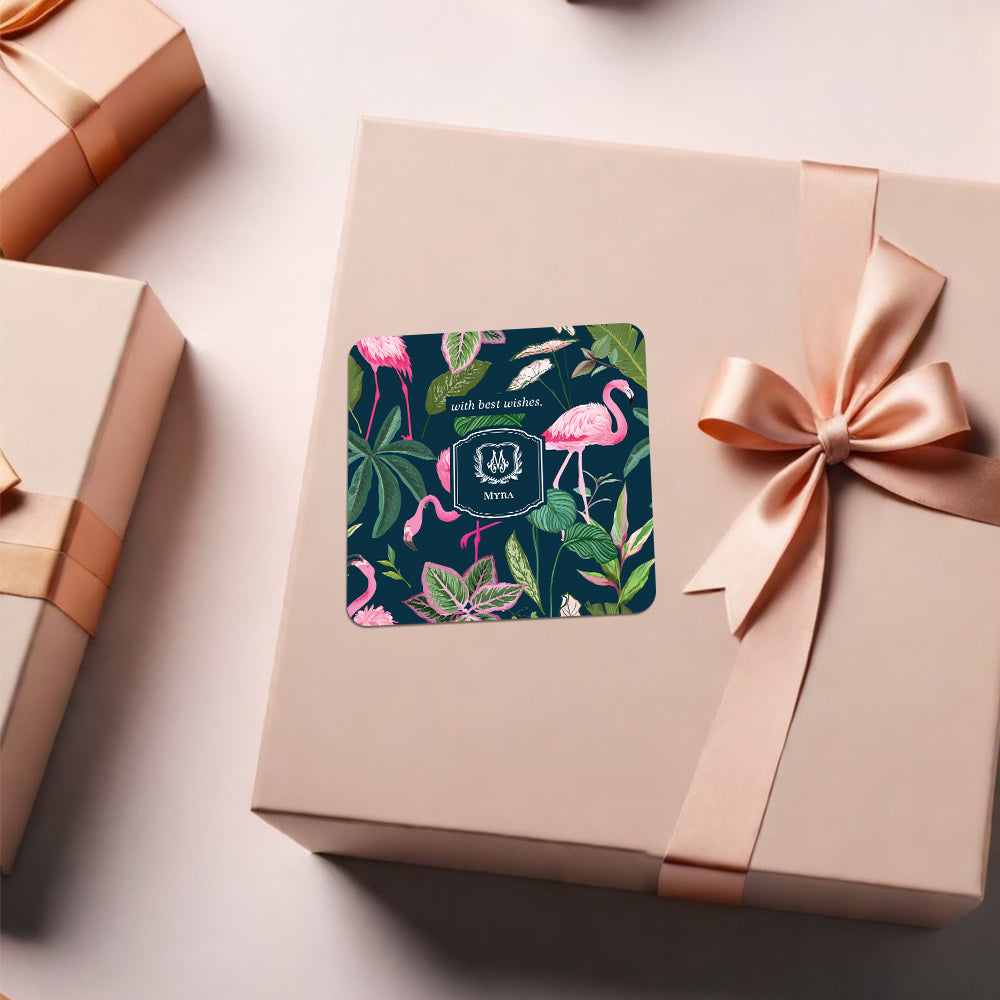 Flamingo Foliage Gift Sticker