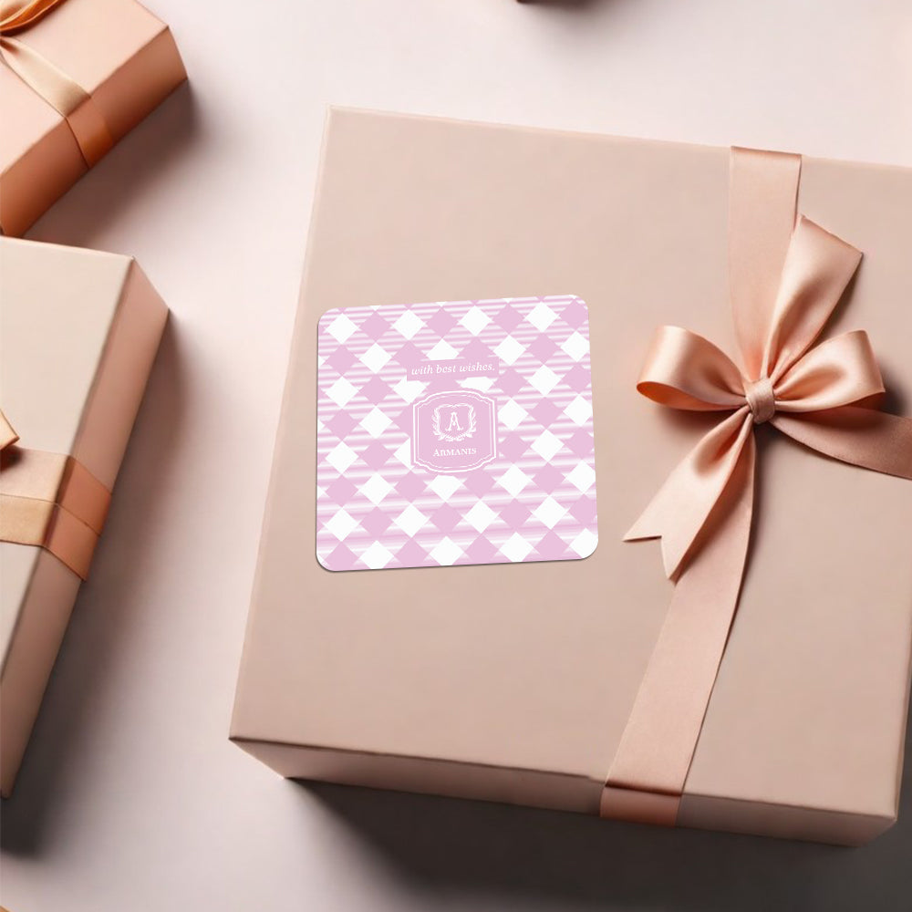 Gingham  Gift Sticker