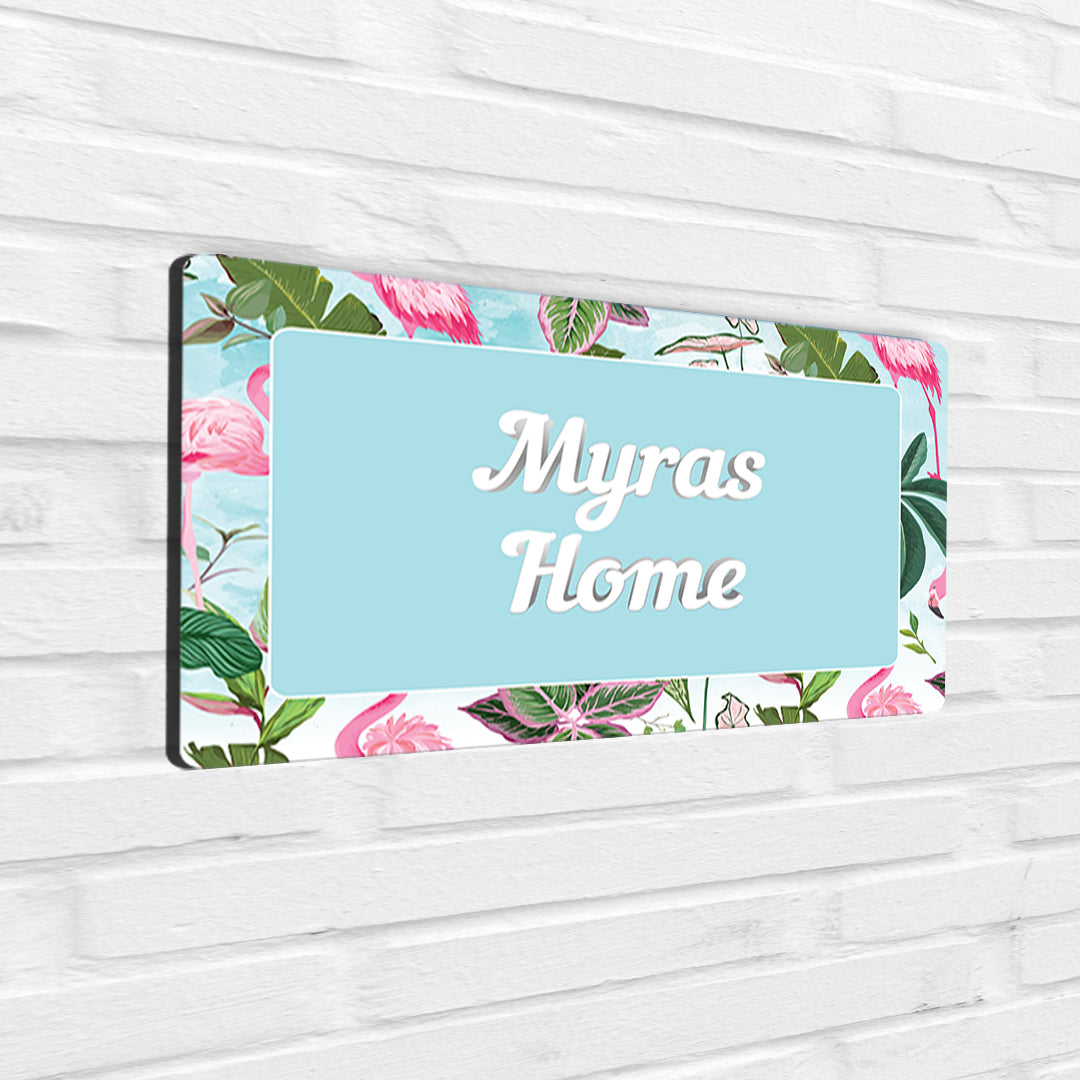 Flamingo Foliage Name Plate - Standard