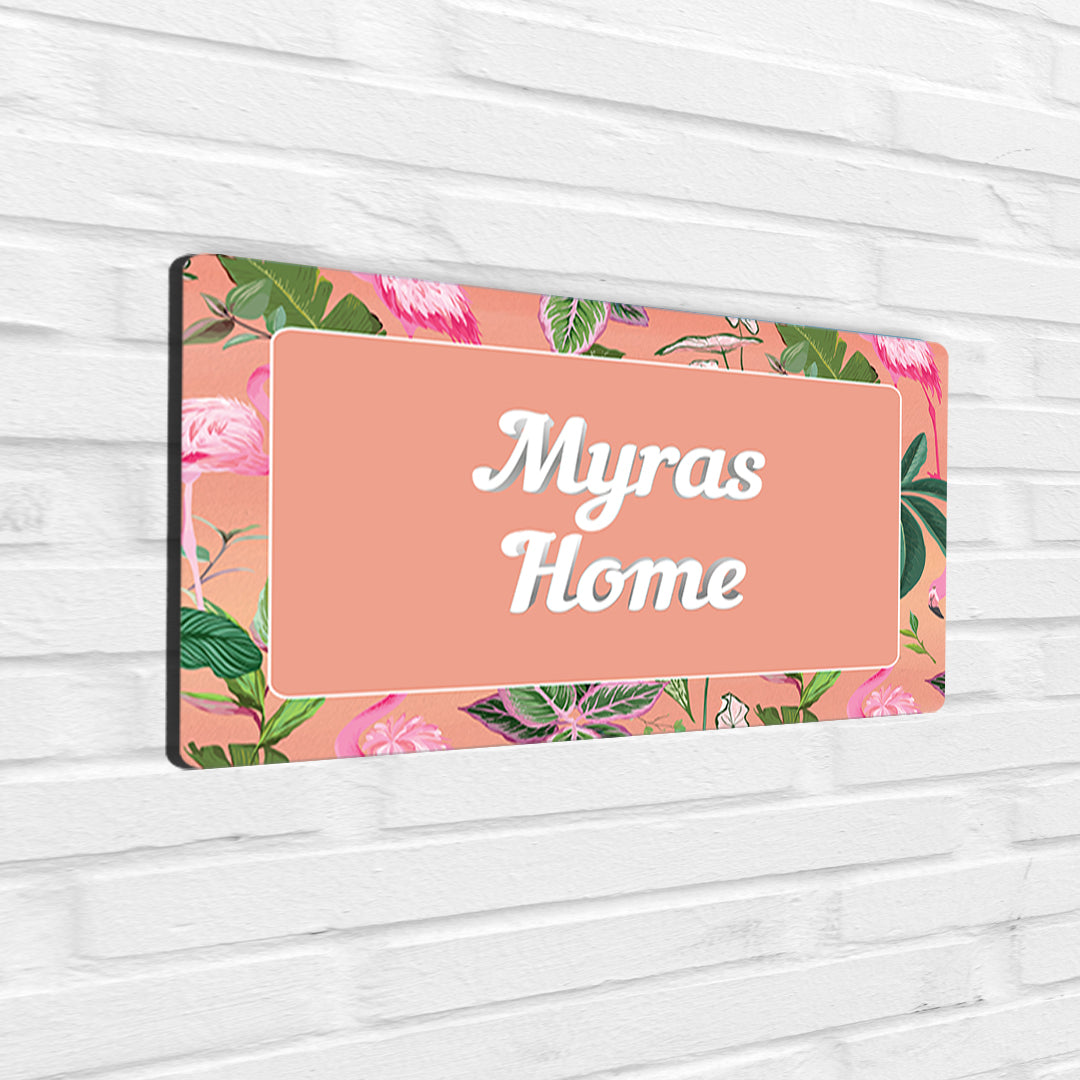 Flamingo Foliage Name Plate - Standard