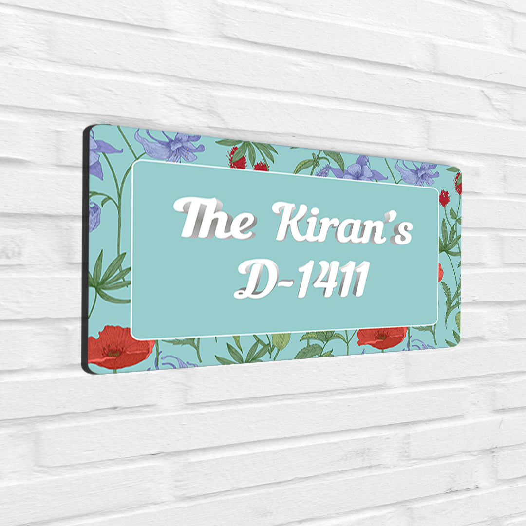 Scarlet Bloom Name Plate - Standard