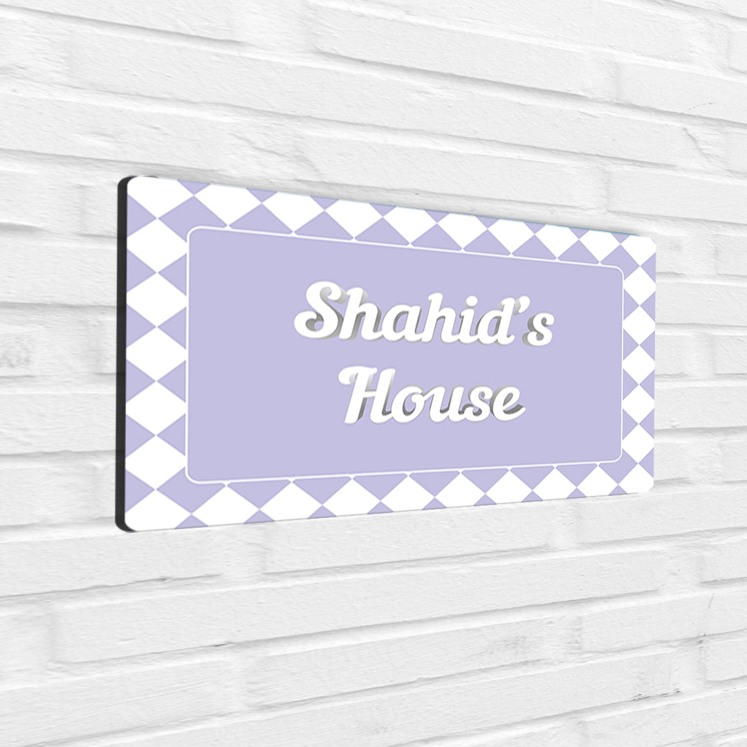 Checkered Name Plate - Standard