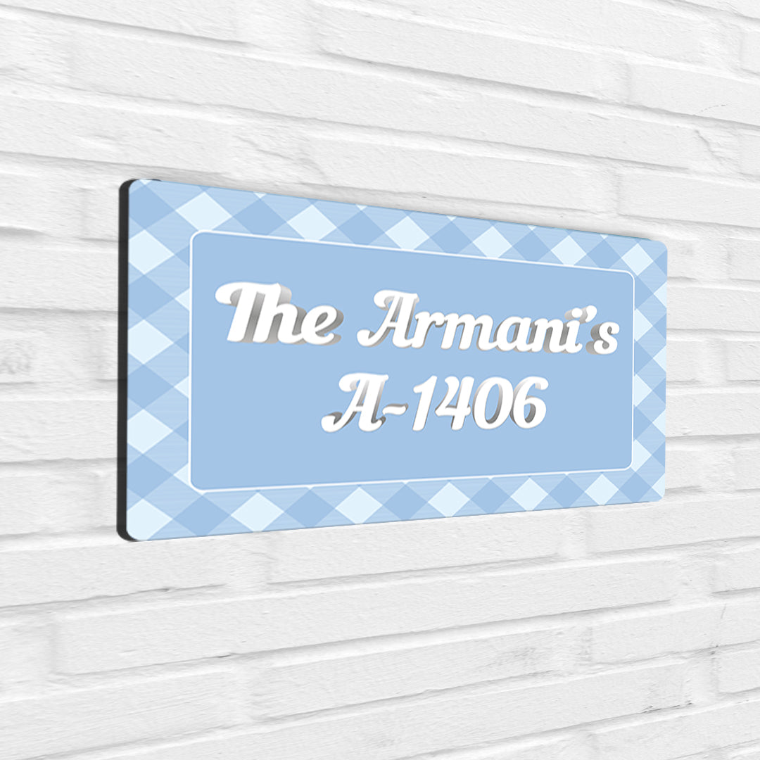 Gingham Name Plate - Standard