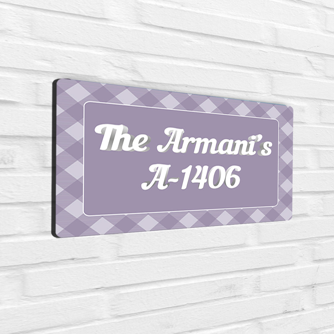 Gingham Name Plate - Standard