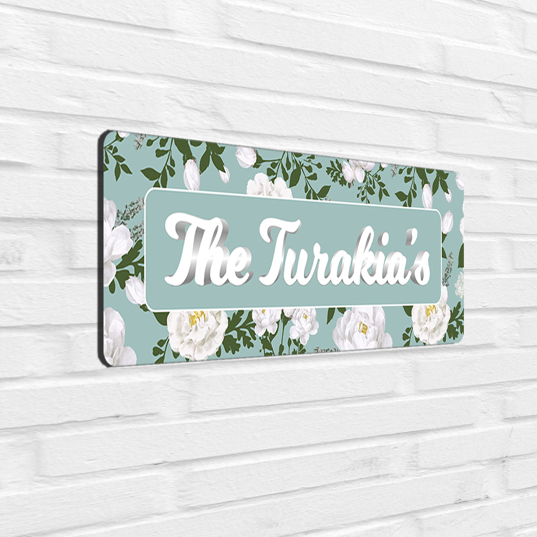 Peonies Name Plate - Petite