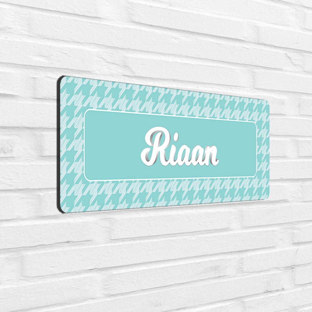 Houndstooth  Name Plate - Petite