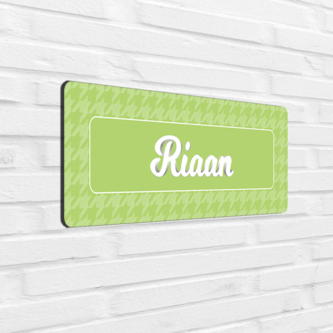 Houndstooth  Name Plate - Petite