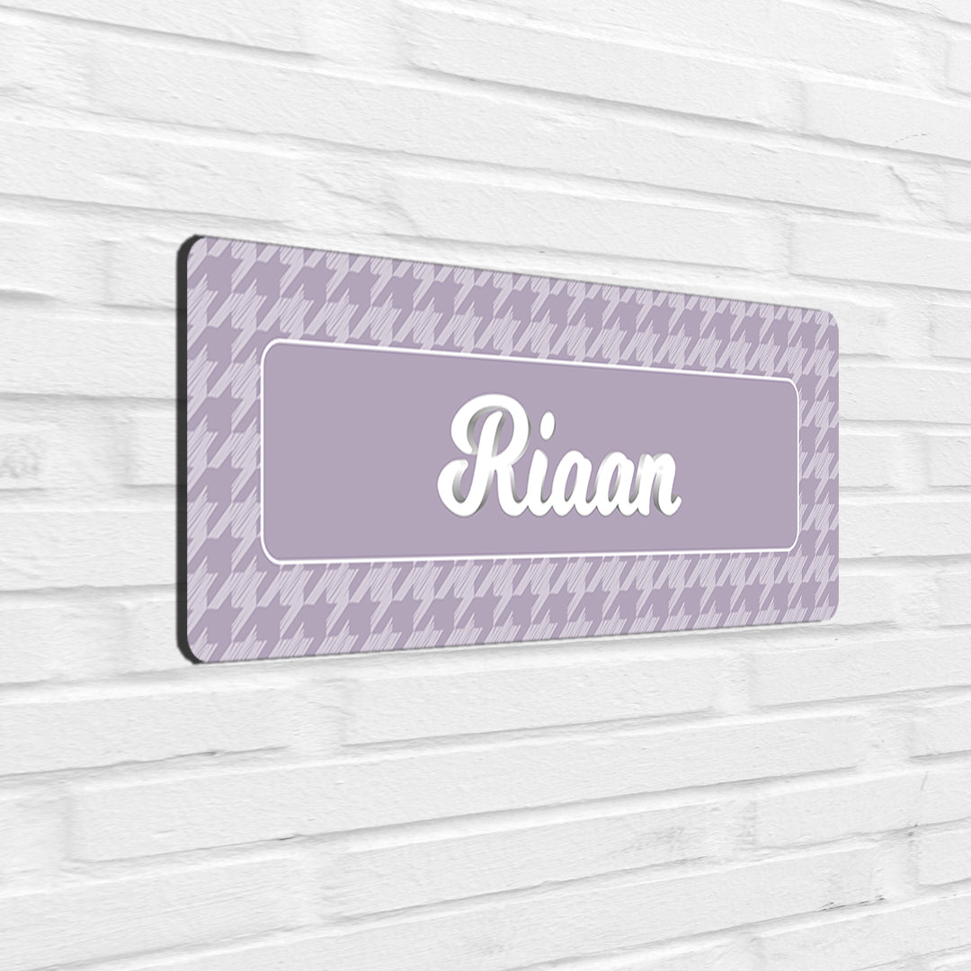 Houndstooth  Name Plate - Petite