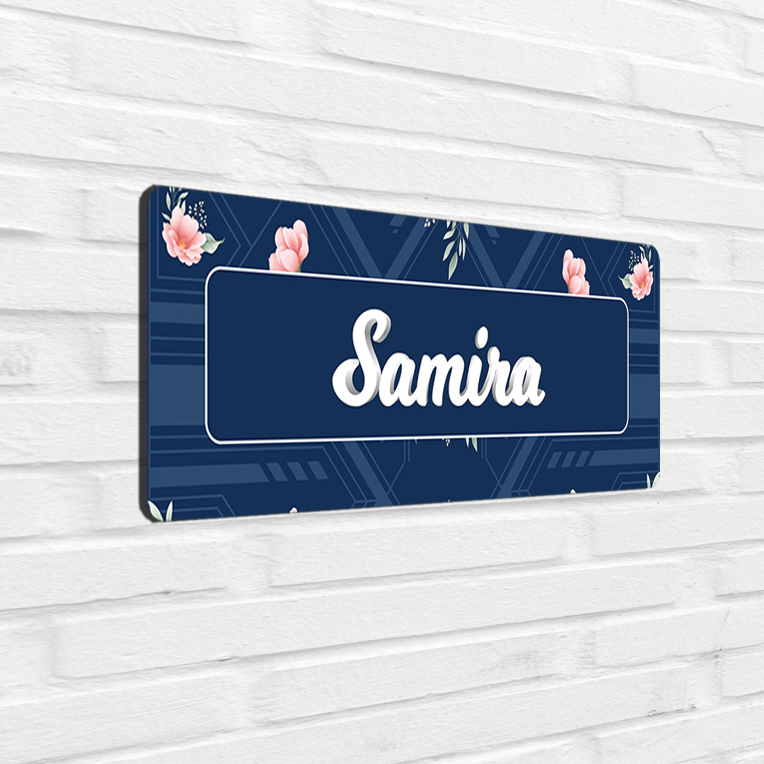 Deco Bloom Name Plate - Petite