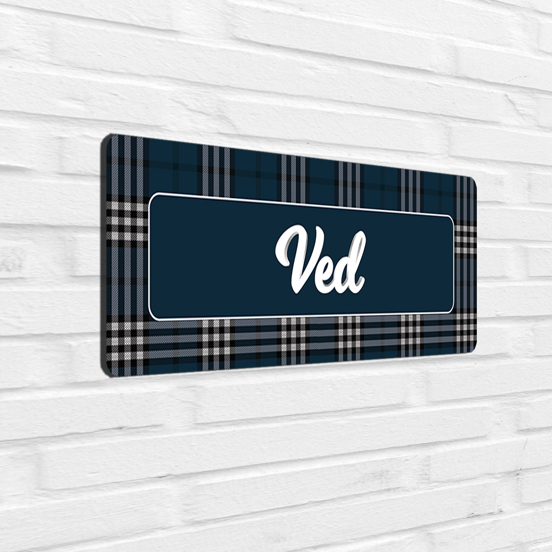 Tartan Name Plate - Petite