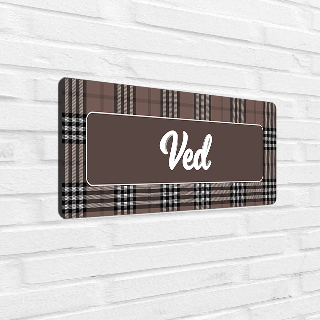 Tartan Name Plate - Petite